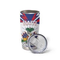 Personalized Haiti Heritage Month Tumbler Cup Negre Marron With Hibiscus