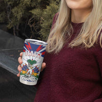 Personalized Haiti Heritage Month Tumbler Cup Negre Marron With Hibiscus