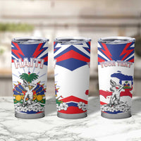 Personalized Haiti Heritage Month Tumbler Cup Negre Marron With Hibiscus