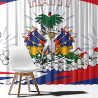 Haiti Heritage Month Window Curtain Negre Marron With Hibiscus