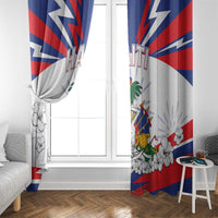 Haiti Heritage Month Window Curtain Negre Marron With Hibiscus