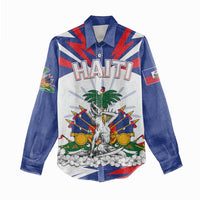 Personalized Haiti Heritage Month Women Casual Shirt Negre Marron With Hibiscus