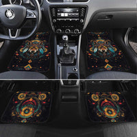 Native American Wolf Car Mats Abstract Geometric Style