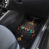 Native American Wolf Car Mats Abstract Geometric Style