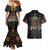 Native American Wolf Couples Matching Mermaid Dress and Hawaiian Shirt Abstract Geometric Style