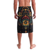 Native American Wolf Lavalava Abstract Geometric Style