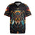 Native American Wolf Rugby Jersey Abstract Geometric Style