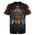 Native American Wolf Rugby Jersey Abstract Geometric Style