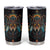 Native American Wolf Tumbler Cup Abstract Geometric Style