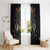 Native American Wolf Window Curtain Abstract Geometric Style