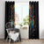 Native American Wolf Window Curtain Abstract Geometric Style