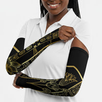 Egypt The Lotus Arm Sleeves Gold Bloom Hieroglyphic Patterns
