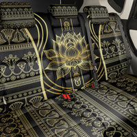 Egypt The Lotus Back Car Seat Cover Gold Bloom Hieroglyphic Patterns