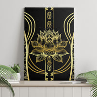 Egypt The Lotus Canvas Wall Art Gold Bloom Hieroglyphic Patterns