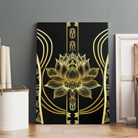 Egypt The Lotus Canvas Wall Art Gold Bloom Hieroglyphic Patterns