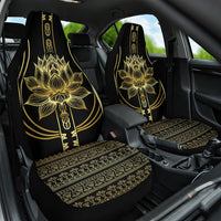 Egypt The Lotus Car Seat Cover Gold Bloom Hieroglyphic Patterns