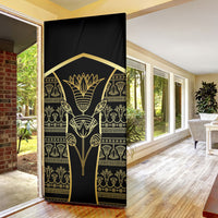 Egypt The Lotus Door Cover Gold Bloom Hieroglyphic Patterns
