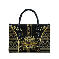 Egypt The Lotus Leather Bag Gold Bloom Hieroglyphic Patterns