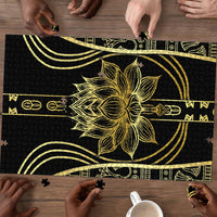 Egypt The Lotus Puzzle Gold Bloom Hieroglyphic Patterns