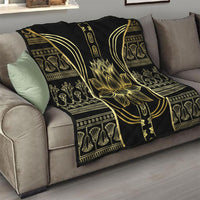 Egypt The Lotus Quilt Gold Bloom Hieroglyphic Patterns
