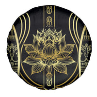 Egypt The Lotus Spare Tire Cover Gold Bloom Hieroglyphic Patterns