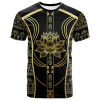 Egypt The Lotus T shirt Gold Bloom Hieroglyphic Patterns