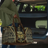 Egypt The Lotus Travel Bag Gold Bloom Hieroglyphic Patterns