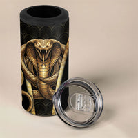 Egypt Uraeus 4 in 1 Can Cooler Tumbler Gold Cobra Luxury Style