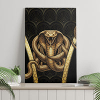 Egypt Uraeus Canvas Wall Art Gold Cobra Luxury Style
