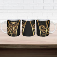 Egypt Uraeus Ceramic Mug Gold Cobra Luxury Style