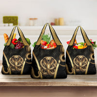 Egypt Uraeus Grocery Bag Gold Cobra Luxury Style