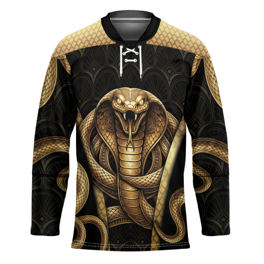 Egypt Uraeus Hockey Jersey Gold Cobra Luxury Style