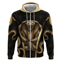 Egypt Uraeus Hoodie Gold Cobra Luxury Style