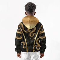 Egypt Uraeus Kid Hoodie Gold Cobra Luxury Style