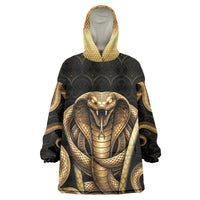 Egypt Uraeus Kid Wearable Blanket Hoodie Gold Cobra Luxury Style