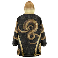 Egypt Uraeus Kid Wearable Blanket Hoodie Gold Cobra Luxury Style