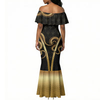 Egypt Uraeus Mermaid Dress Gold Cobra Luxury Style