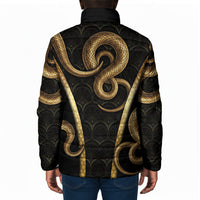 Egypt Uraeus Padded Jacket Gold Cobra Luxury Style