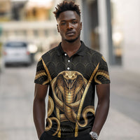 Egypt Uraeus Polo Shirt Gold Cobra Luxury Style
