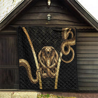 Egypt Uraeus Quilt Gold Cobra Luxury Style