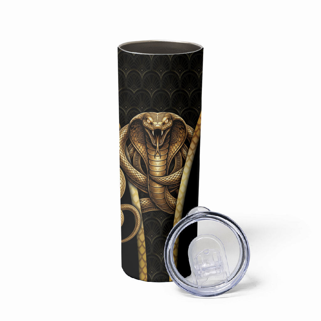 Egypt Uraeus Skinny Tumbler Gold Cobra Luxury Style