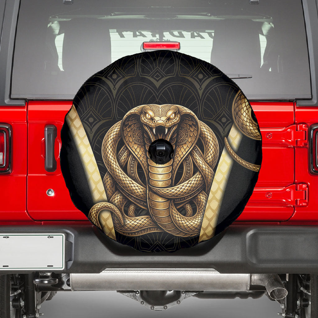 Egypt Uraeus Spare Tire Cover Gold Cobra Luxury Style