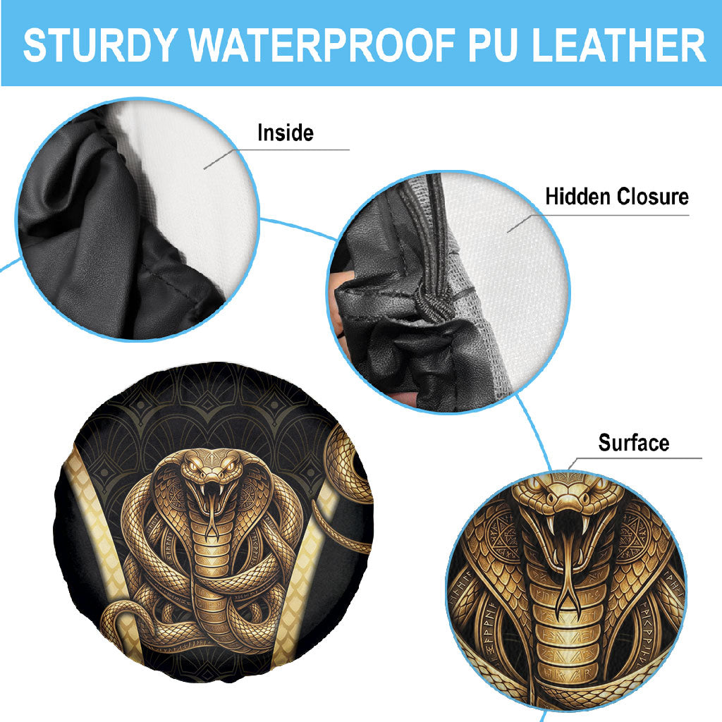 Egypt Uraeus Spare Tire Cover Gold Cobra Luxury Style