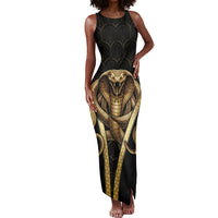 Egypt Uraeus Tank Maxi Dress Gold Cobra Luxury Style