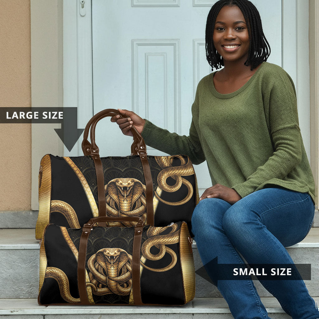 Egypt Uraeus Travel Bag Gold Cobra Luxury Style