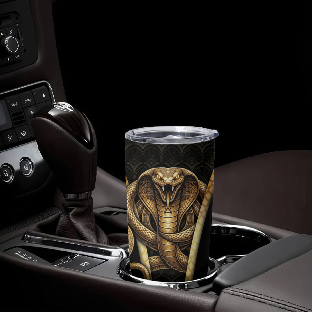Egypt Uraeus Tumbler Cup Gold Cobra Luxury Style
