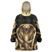 Egypt Uraeus Wearable Blanket Hoodie Gold Cobra Luxury Style