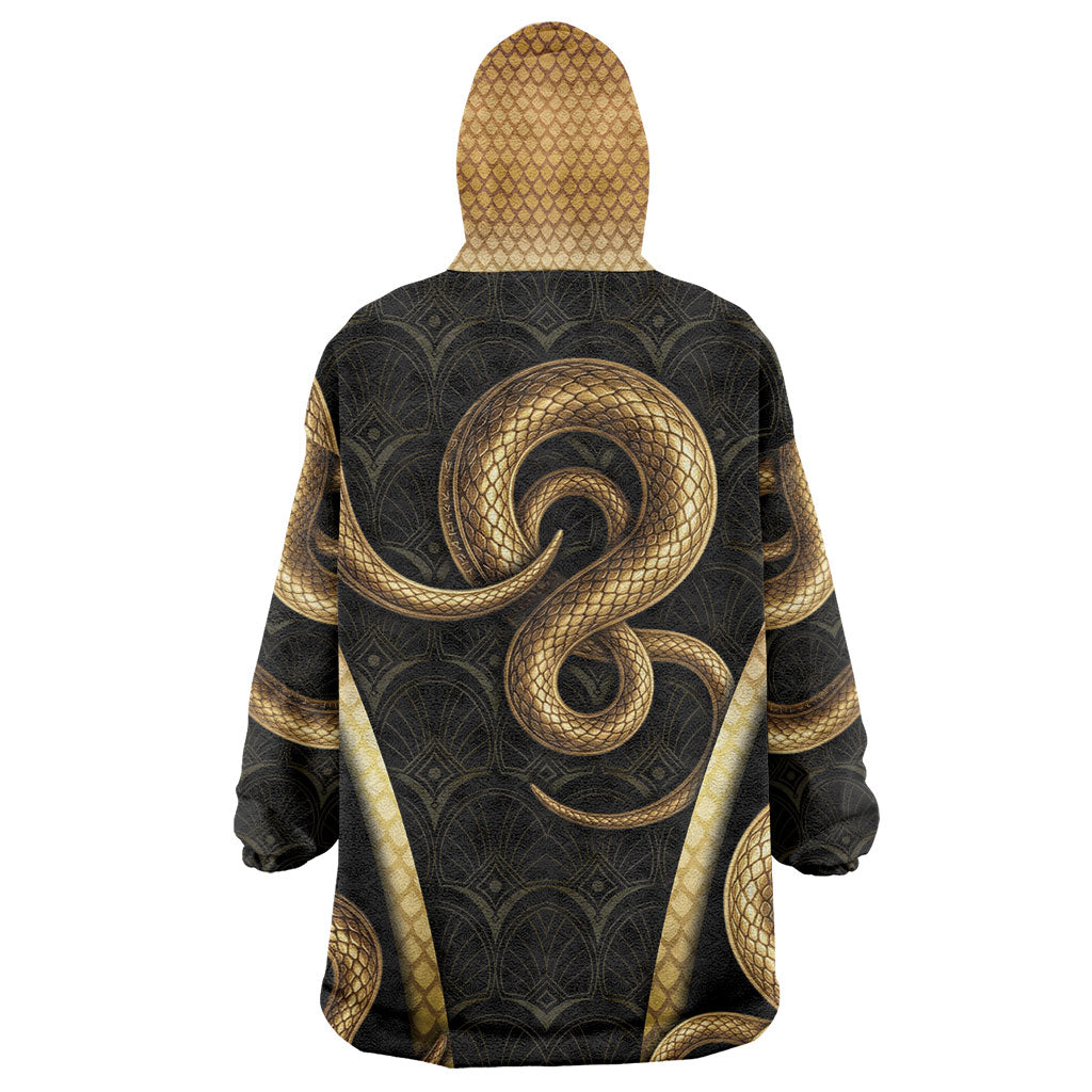 Egypt Uraeus Wearable Blanket Hoodie Gold Cobra Luxury Style