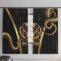 Egypt Uraeus Window Curtain Gold Cobra Luxury Style