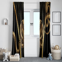 Egypt Uraeus Window Curtain Gold Cobra Luxury Style